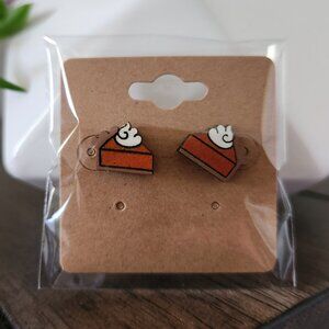 Fall Wood Earrings- Pumpkin Pie